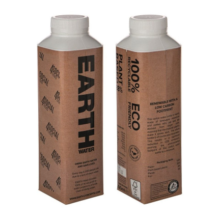 Kartonnen waterpak 500 ml met bedrukte voorzijde - Topgiving